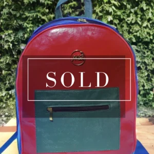 Aso Oke Red Backpack - Image 4