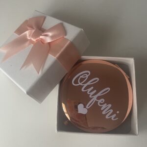Personalised Rose Gold Mirror - Image 5