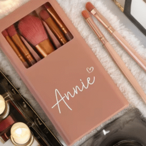 Personalised Makeup Brushes & Box