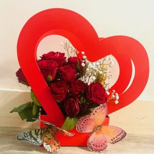 heart box bouquet 1